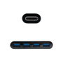 SATECHI Adaptador USB-C a 4 Puertos USB 3.0 Hub Multipuerto Tipo C, Color Negro - 10.16.4401-BK